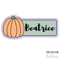 Pumpkin Name Plaque