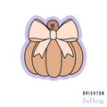 Pumpkin with Bow Cookie Cutter