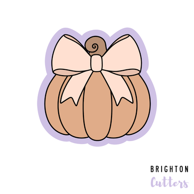 Pumpkin with Bow Cookie Cutter