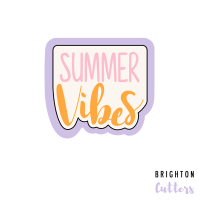 Summer Vibes Plaque Cookie Cutter