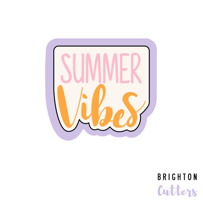 Summer Vibes Plaque Cookie Cutter