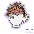 Tea Cup with Florals Cookie Cutter