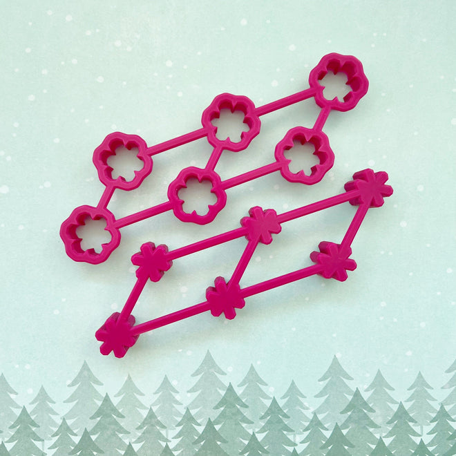 Tiny Snowflake Multi-Cutter and Dough Popper (for Elf Cookies)