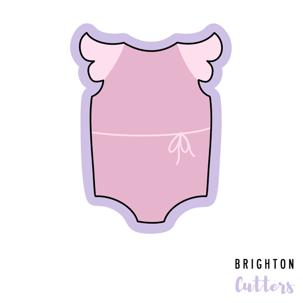 Ruffle Onesie Cookie Cutter Brighton Cutters LLC