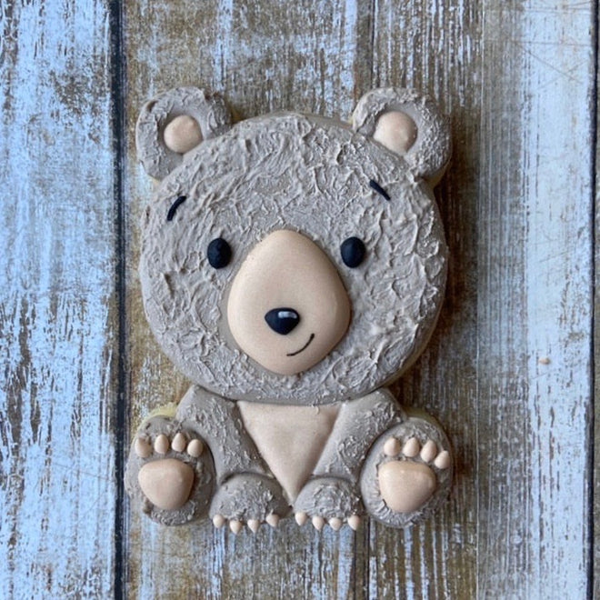 Lovely Sitting Baby Bear Cookie Cutter and Stamp for Baby Birthday