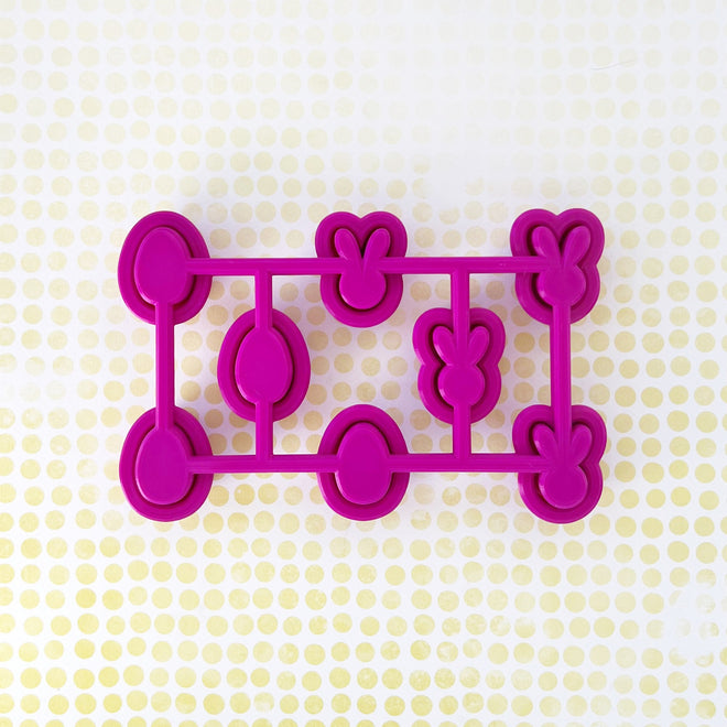 Tiny Bunny and Egg Tic Tac Toe Multi-Cutter and Dough Popper
