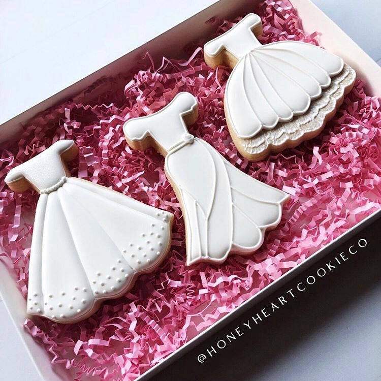 open lace back dress Miniature Sugar Cookie Cabochon in Princess Dress Shape | Dollhouse Sweets  Deco | Mini Food Craft