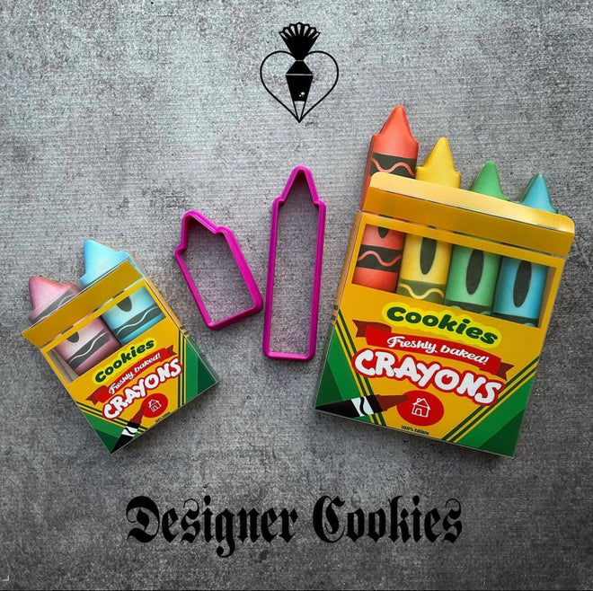Crayon Box Cookie Cutter, Stamp