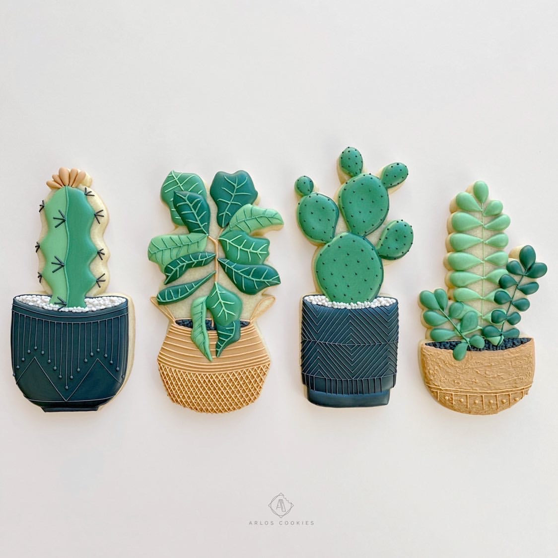succulent cookie cutters Arlo's Cookies Plant Cookie Cutters (Set #1)